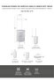 White Mina Spare Toilet Paper Holder and 6-Piece Bathroom Set - 2