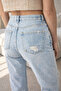 Women's Distressed Detail Mom Fit Jeans - 5