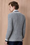 Heimar Gray 100% Cotton V-Neck Knitwear - 6
