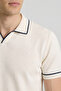 Barcelo Off-White 100% Cotton Polo Knitwear T-Shirt - 3