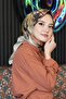 وشاح قطني بنقشة طبيعية، باللون الرمادي - 5