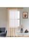 Boho Cotton Curtain Panel, Semi Blackout Crochet Lace Window Drape 59x63 Inch - 2