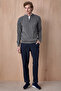 Hamnes Dark Beige 100% Cotton Zippered Knitwear - 5