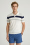 Salud Off-White Striped Polo Knitwear T-Shirt
