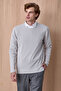 Bunner Ice Gray 100% Cotton Crew Neck Knitwear - 3