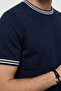 Libertad Navy Blue Crew Neck Knitwear T-Shirt - 3