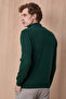 Hamnes Dark Green 100% Cotton Zippered Knitwear - 6