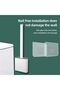 Silicone Toilet Brush with Holder Set, Bendable Head, Non-Slip Handle, White - 2
