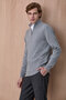 Advent Troyar Gray Melange 100% Cotton Zippered Knitwear - 4