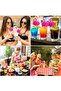 50-Pack Flamingo Paper Straws, Food Grade Tableware Decor for Milkshakes & Parties - 5