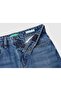 Boy's dark blue distressed button-up denim pants - 3