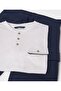 Men's Youth 6676 Henley 2-Piece Bermuda Set Gkm0342 - 3