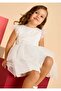 Girl's Sequined Tulle Evening Dress 2-10 Years Ecru