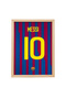 Lionel Messi Jersey, Futbol Forma, Tablo Dijital Tasarım Tablo Ahşap Çerçeve