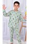 Girl child moon&bear print pajama set gk166 - 2