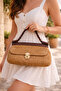 Valerie Extra Light Soft Rope and Genuine Leather Detailed Straw Women's Handbag - 2