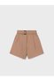 Girl's Belt Detailed Shorts 8-18 Years Yellow
