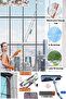 Double Sided Bendable Glass Wall Tile Tiller Cleaning Apparatus Magic Mop Glass Cleaner with Spare Cloth