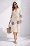 Women's Muslin Cotton Piece Peshtemal Bathrobe I Beach Ethnic Flower Pattern I Unisex I Plage Kimono Kaftan - 6