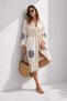 Women's Muslin Cotton Piece Peshtemal Bathrobe I Beach Ethnic Flower Pattern I Unisex I Plage Kimono Kaftan