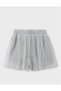 Girl's Shiny Pleated Shorts Skirt 10-16 Years Old Gray - 2