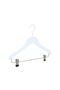 Wooden Ksçm 3-7 Years Old 30cm Children's Hanger with Latch White Color 6 Pieces - 2