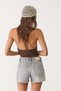 D75 Distressed denim şort - 4