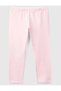 Girl's Light Pink Long Tights with Benetton Logo