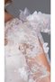 Floral Brode Pattern İmeros Girl Evening Dress M00736 White - 8