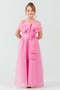 Girl's Organza Tulle Flower and Bow Detailed Gipe Back Princess Evening Dress M00800 Pink - 2