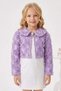 Luvia Lase Detail Girls' Bolero M00812 Lila - 3