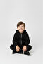 Boy's Zipper Closure Hooded Transitional Tracksuit Set M00765 Black - 5