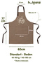Kitchen Apron Set of 2 Moon & Sun Mustard Brown Stain Resistant Water Repellent Fabric Moon Sun Dowry Apron - 7