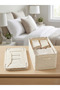 Shelf Organizer 25 cm - Cream Interlining Fabric |   4 Pieces |   Foldable Clothing Organizer with Steel Support - 4
