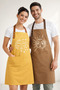 Kitchen Apron Set of 2 Moon & Sun Mustard Brown Stain Resistant Water Repellent Fabric Moon Sun Dowry Apron - 2