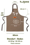 Kitchen Apron Set of 2 Mustard Brown Stain-Resistant Water-Repellent Fabric Fade-Resistant Print Dowry Gift Apron - 7