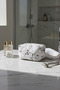 White Floral Makeup Travel Health Organizer Cosmetic Bag - 7