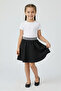 23 April Special Black Skirt with Glitter Elastic Waist and Flounces (Ages 5-14) - 3