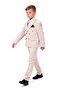 Double-Breasted Italian Cut Montero Boys' Suit Mnk5689 Beige - 4