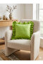 Ruffled Throw Pillow Cover Has Liquid Repellent Property