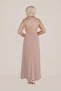 Collar Flower Brooched Patterned Dress 40598-1 - 4