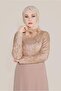 Collar Flower Brooched Patterned Dress 40598-1