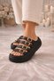 Women's 4-Strap Buckle Thick Sole Daily Slippers Orthopedic Comfortable Stylish - 3