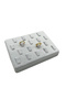 Domestic Production Suede Fabric Gray Color 18/13 cm Multiple Nail Ring Display Accessory - 3