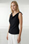 Plunging Neck Sleeveless Blouse - 2