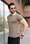 Mink Polo Collar Knitwear Men's T-Shirt E7470