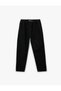 Cotton Loose Waist Lace-Up Baggy Jean Pants - 4