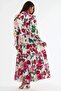 Msn Floral Print Crew Neck Maxi Dress - 5