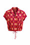 Shirt Collar Patterned Low Sleeve Shirt - 5