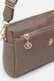 Women's Dark Mink 3-Compartment Lined Adjustable Column Strap Cross Shoulder Bag - 4